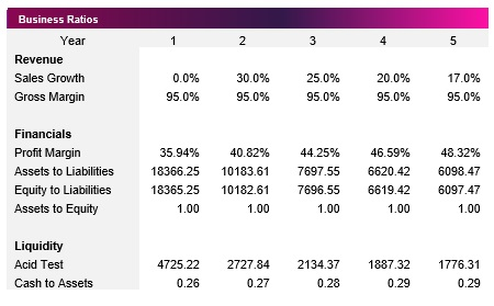 Fintech Business Ratios