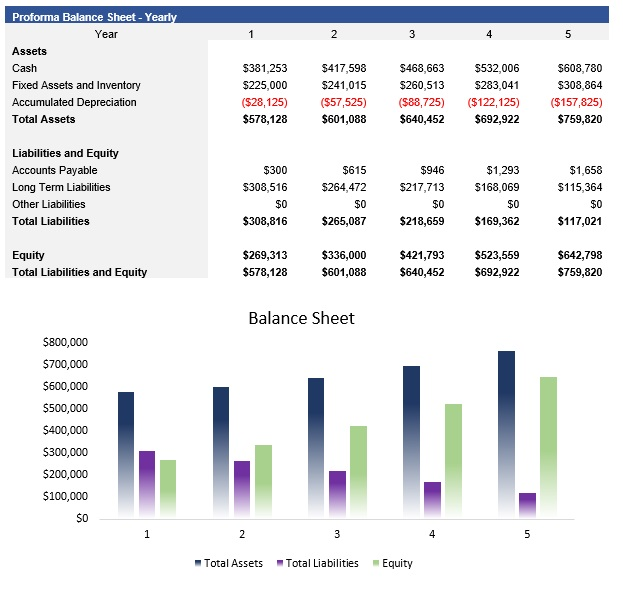 Medical Spa Balance Sheet