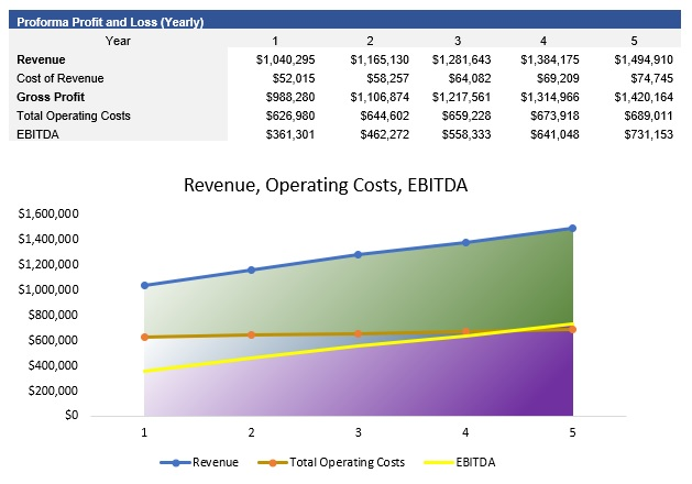 Medical Spa Profit and Loss Statement
