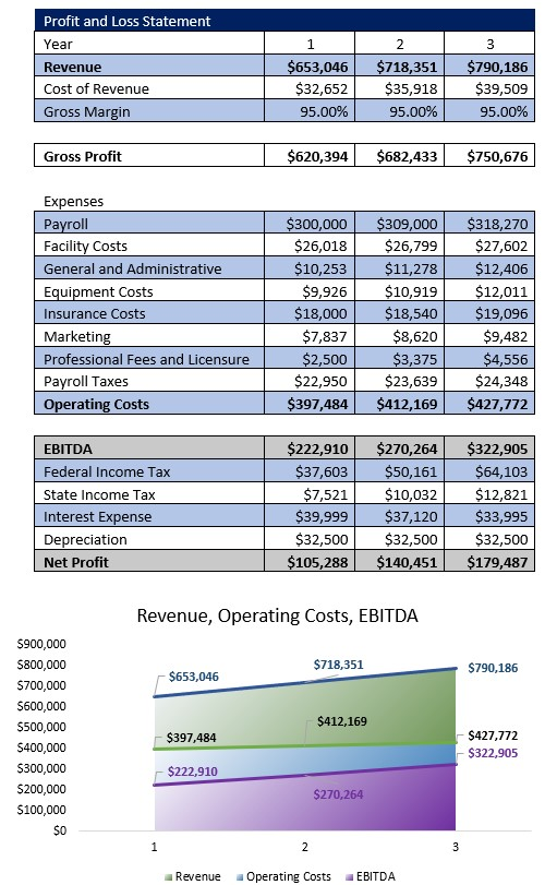 Boat Rental Service Profit and Loss Statement