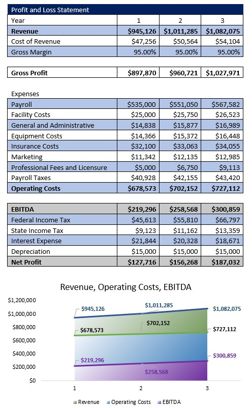 Montessori School Profit and Loss Statement