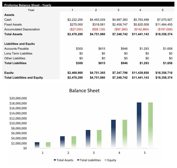 Technology Company Balance Sheet