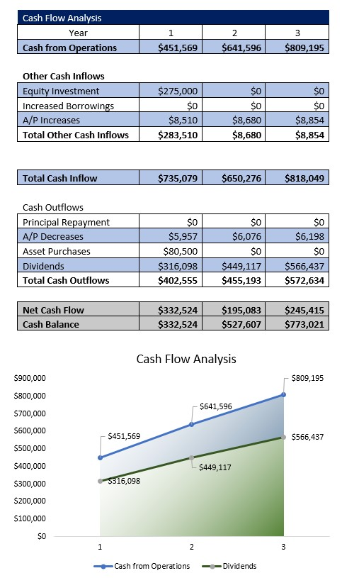 Air Charter Service Cash Flow Analysis