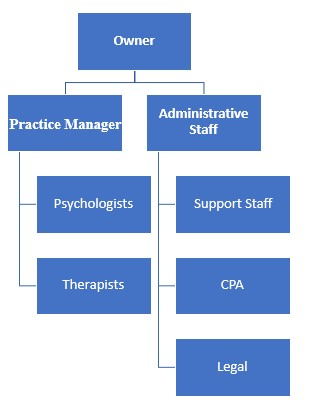 Autism Treatment Center Organizational Chart