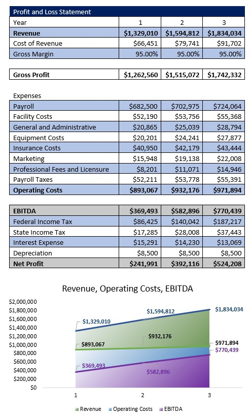 Autism Treatment Center Profit and Loss Statement