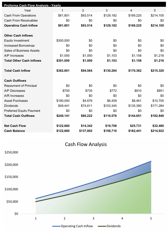Sports Bar Cash Flow Analysis