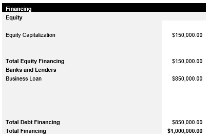 Go Kart Track Capital Structure