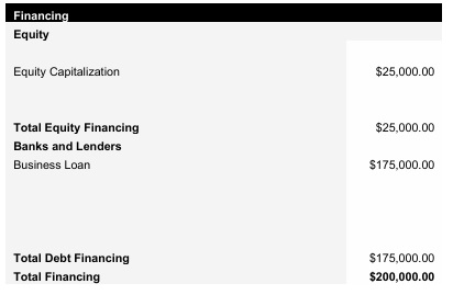 Hair Salon Capital Structure