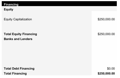 Jazz Club Capital Structure