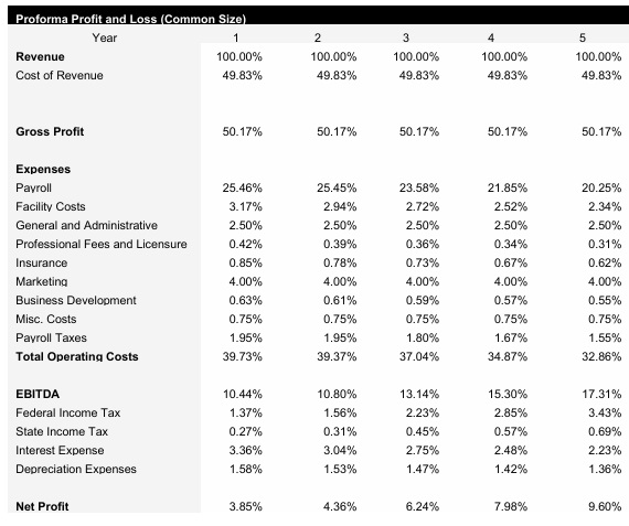 Used Car Dealer Common Size Income Statement