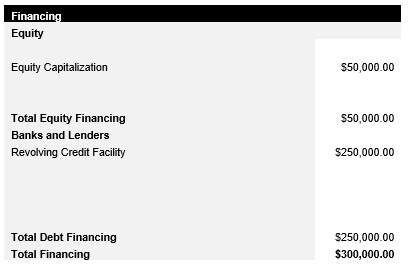 Facilities Management Capital Structure