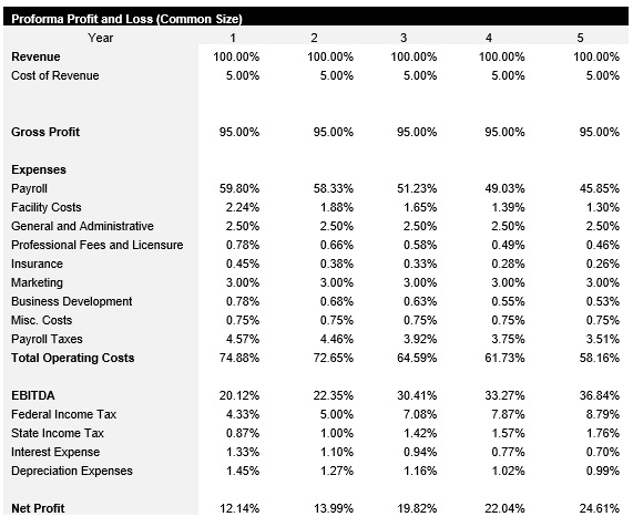 Graphic Design Common Size Income Statement