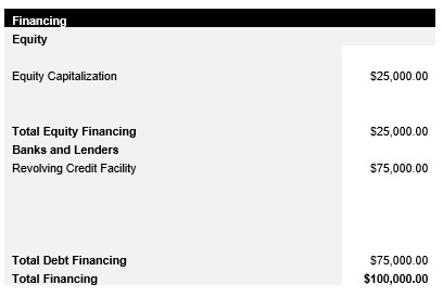 Graphic Design Capital Structure