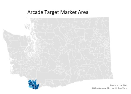 Arcade Target Market Radius Analysis