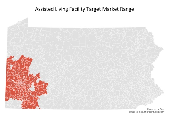 Sample Assisted Living Facility Target Market Range