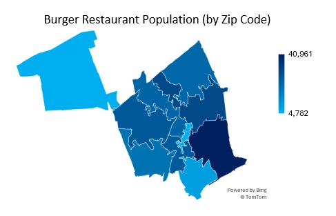 Burger Restaurant Target Market Population Analysis