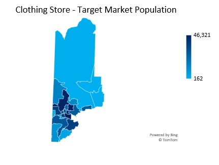 Clothing Store Target Market Population Analysis