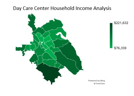 Sample Daycare Center Household Income Analysis