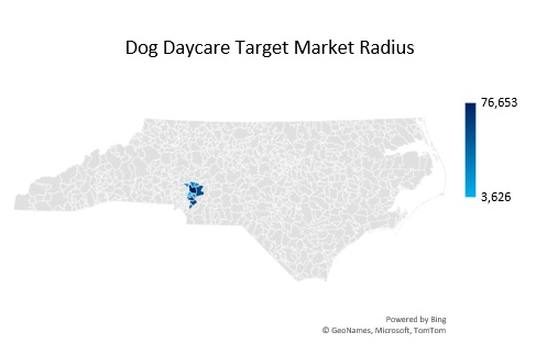 Dog Daycare Target Market Radius