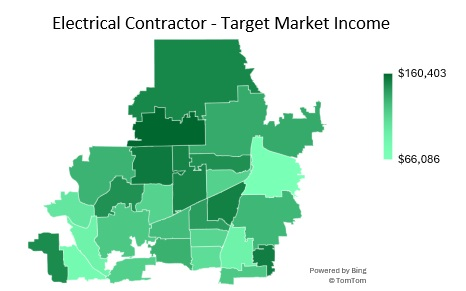 Electrical Contractor Target Market Income Analysis