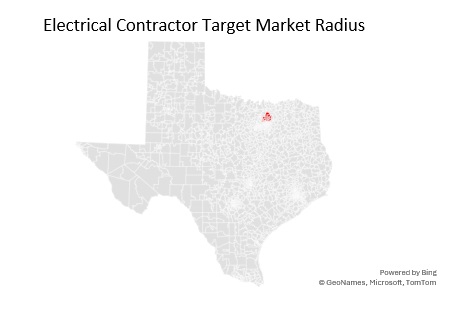 Electrical Contractor Target Market Radius