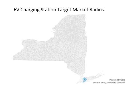 Sample EV Charging Target Market Radius