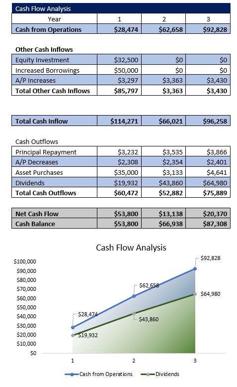 Free Bubble Tea Shop Business Plan Template - Cash Flow Analysis