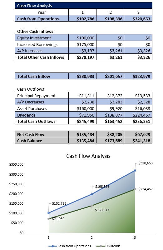 Cash Flow Analysis - Free Convenience Store Business Plan Template