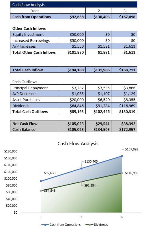 Cash Flow Analysis - Free Dog Daycare Business Plan Template
