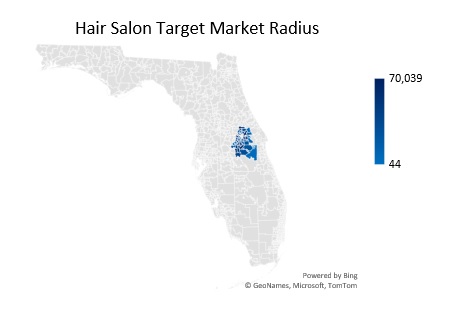 Hair Salon Target Market Radius