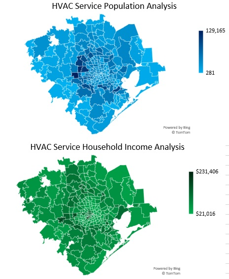 HVAC Market Analysis of Population and Household Income