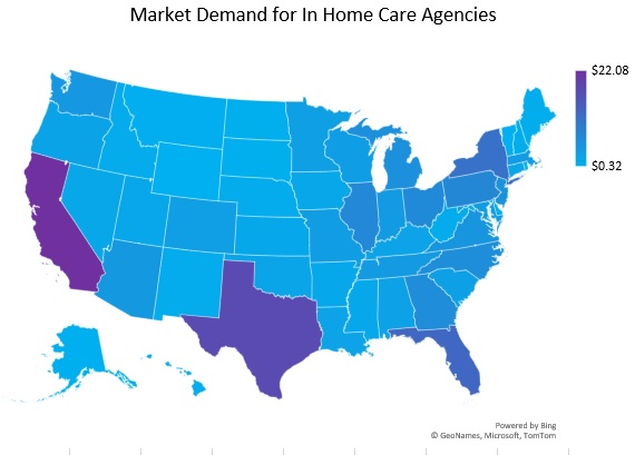 National Demand for In Home Care Services