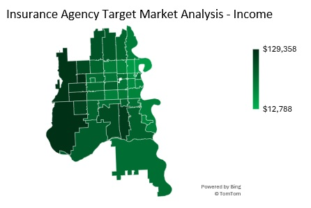 Sample Insurance Agency Household Income Analysis