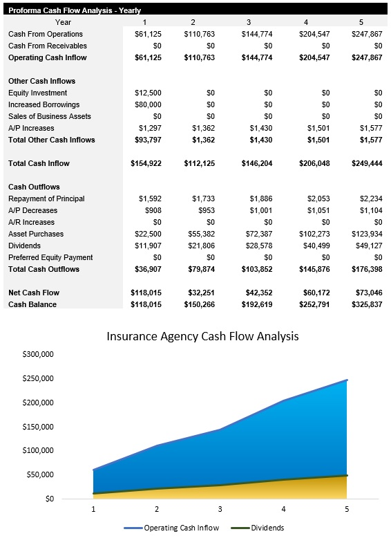 Sample Insurance Agency Cash Flow Analysis