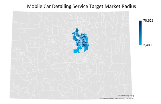 Mobile Car Detailing Service Target Market Radius