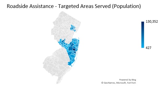 Roadside Assistance Target Area Analysis - Population