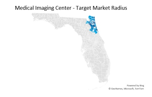 Sample Medical Imaging Center Target Market Radius