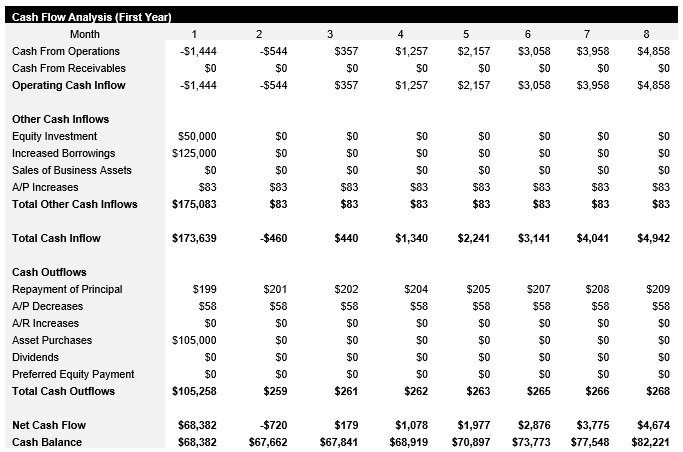Sneaker Reseller - Monthly Cash Flow Analysis