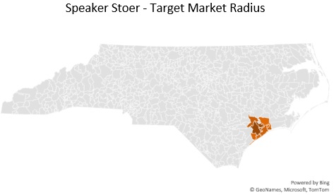 Speaker Store Target Market Radius