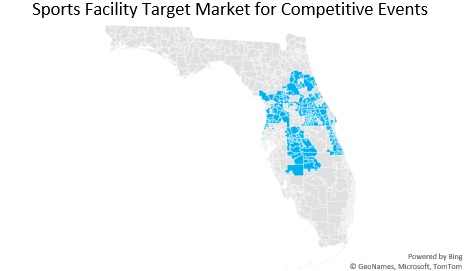 Sample Sports Facility Target Market Radius