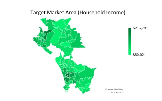 Sample Storage Facility Market Area Analysis - Household Income