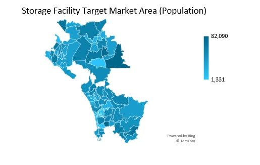 Sample Storage Facility Market Area Analysis - Household Income