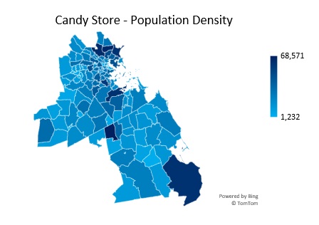 Candy Store Target Market Population Analysis